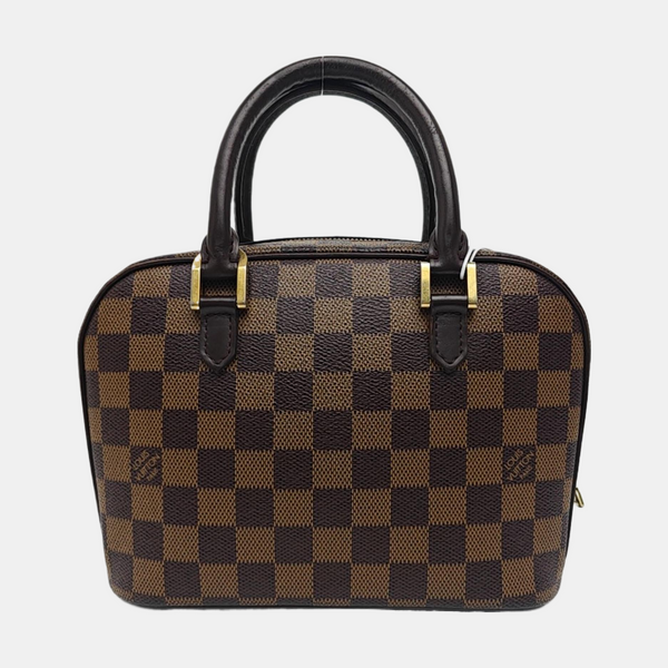SARRIA Mini Damier Ebene Coated Canvas Brown
