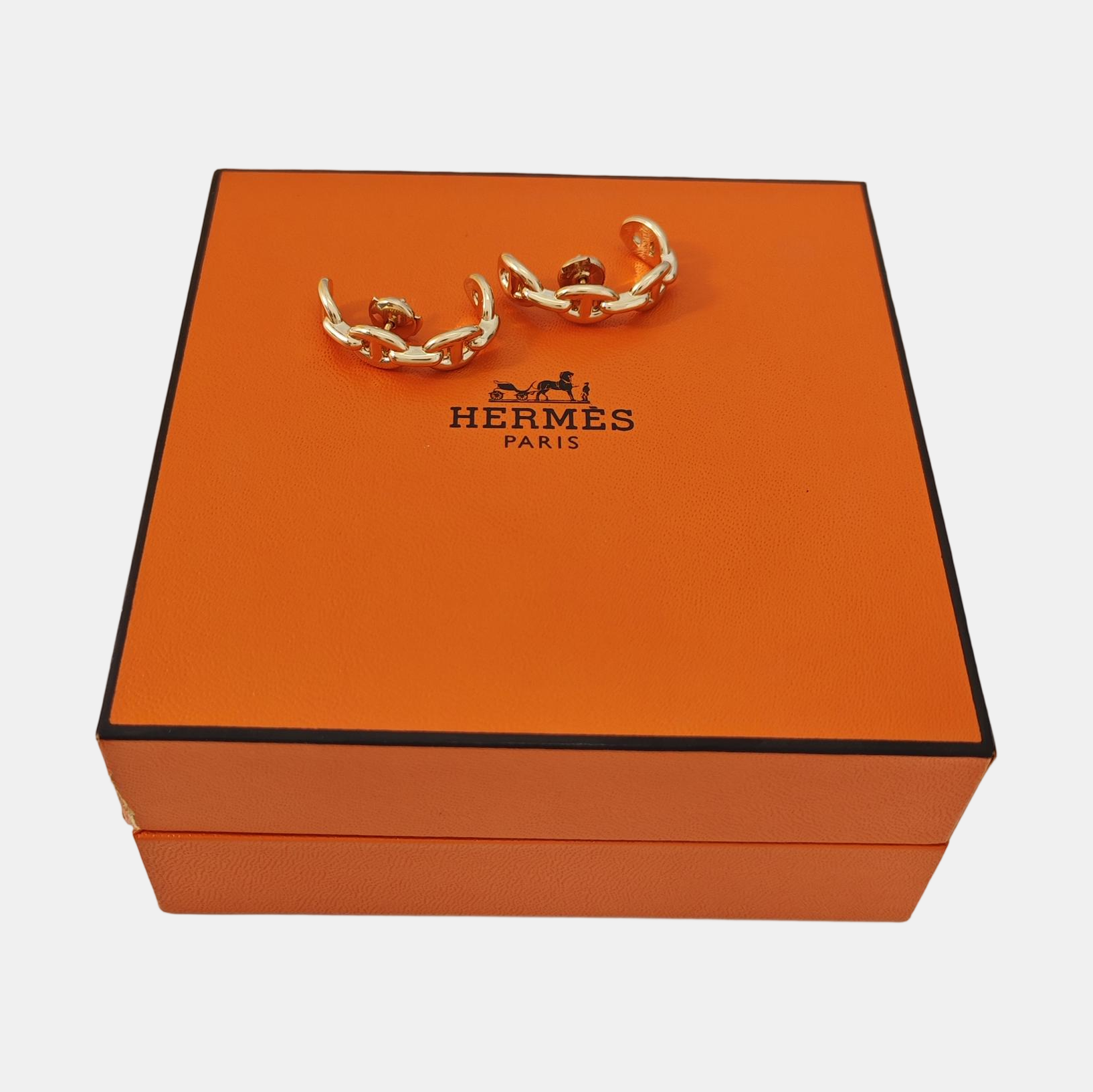 Chaine D'ancre Enchainee 18k Rose Gold Stud Earrings