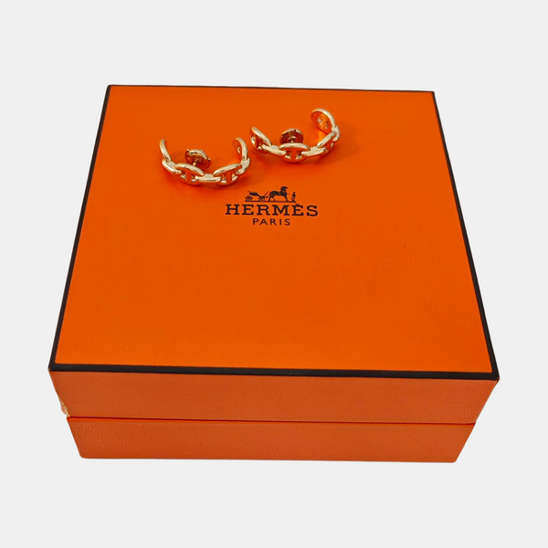 Chaine D'ancre Enchainee 18k Rose Gold Stud Earrings