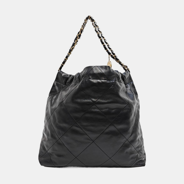 CHANEL 22 Medium Quilted Calfskin Black