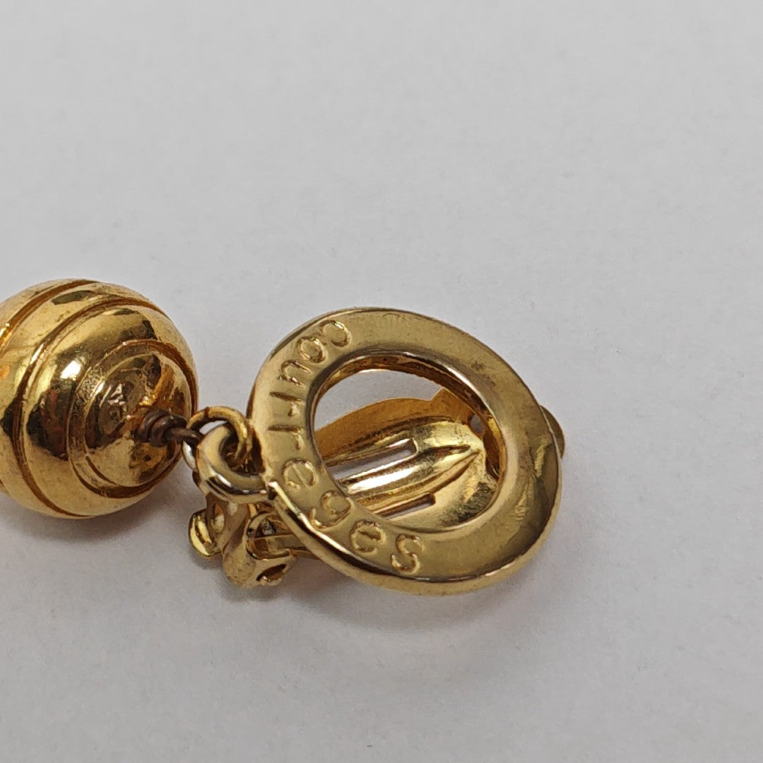 Metal Gold Clip On Earrings