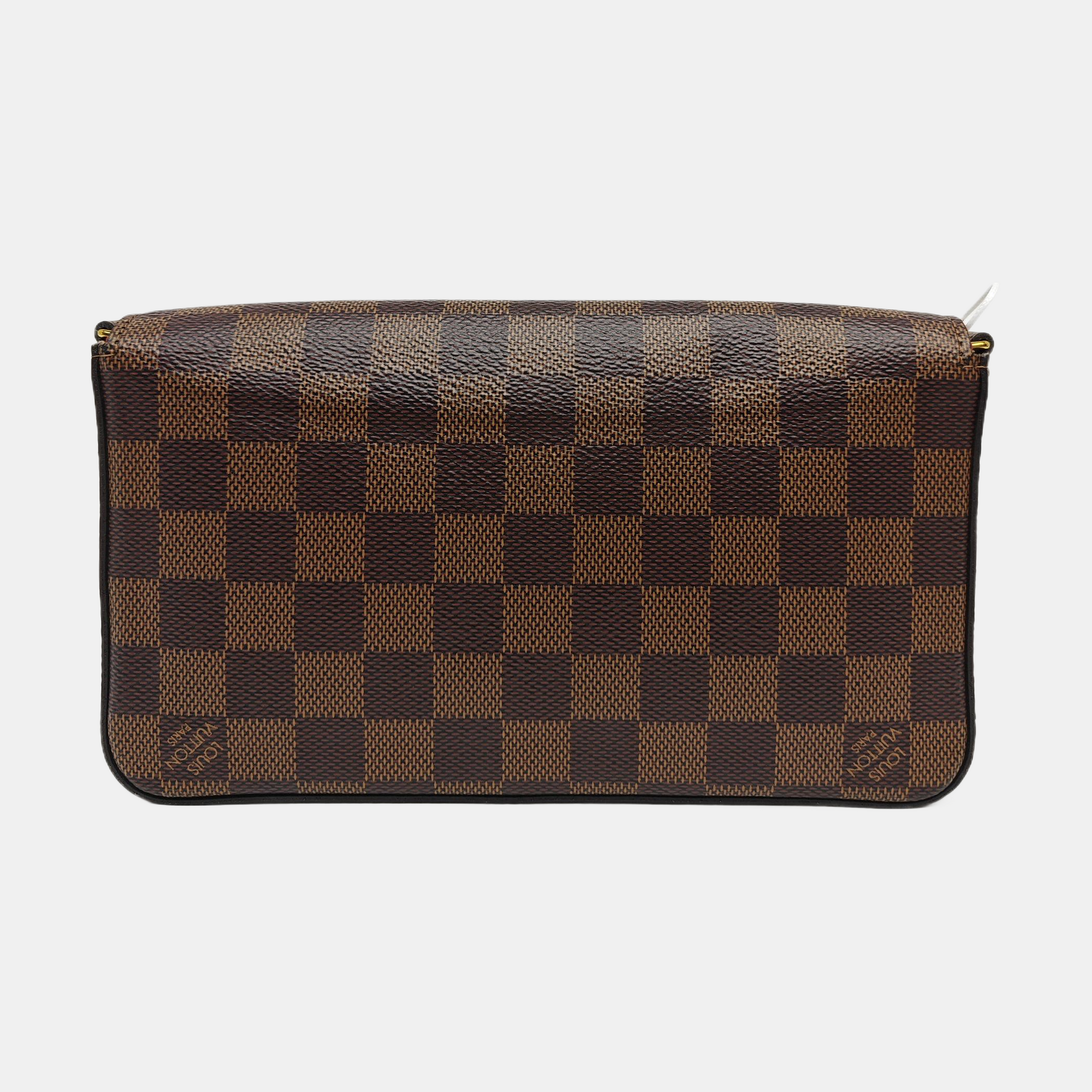 FÉLICIE Damier Ebene Coated Canvas Brown