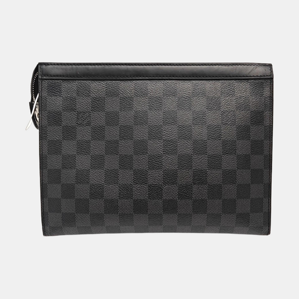 Pochette Voyag MM Damier Graphite Coated Canvas Gray