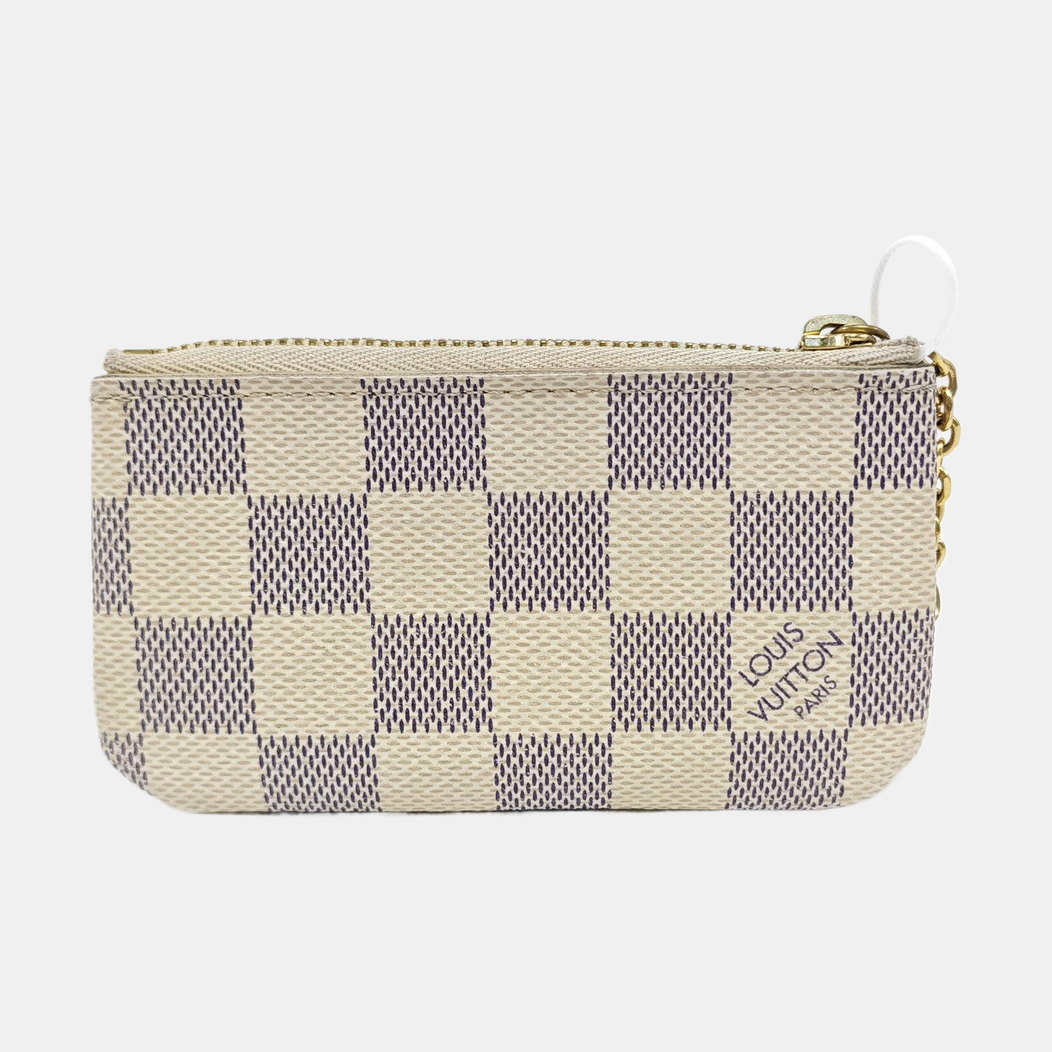 Damier Azur Coated Canvas Key Pouch White