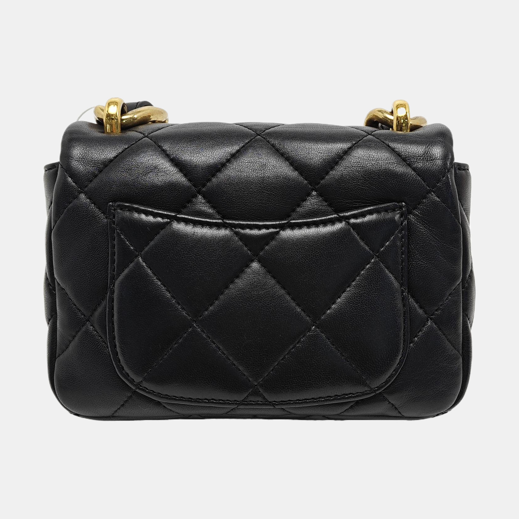 Authenticated pre-owned  CLASSIC FLAP Mini Quilted Lambskin Black - Shoulder Bag at Looply