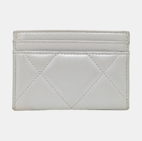 CHANEL 19 Small Quilted Lambskin Gray Wallet