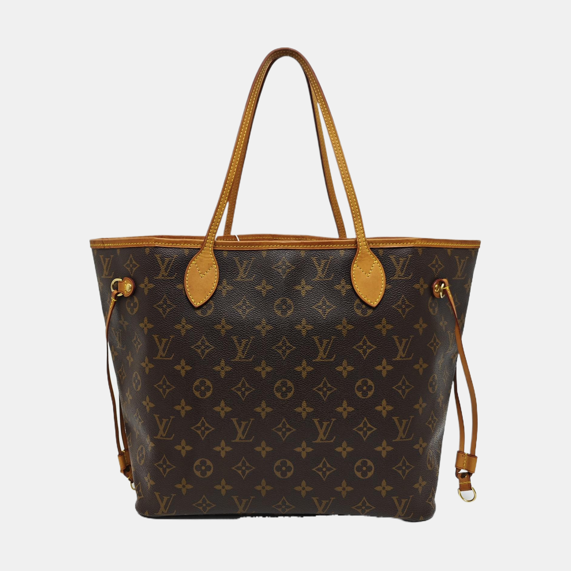 NEVERFULL MM Monogram Coated Canvas Brown