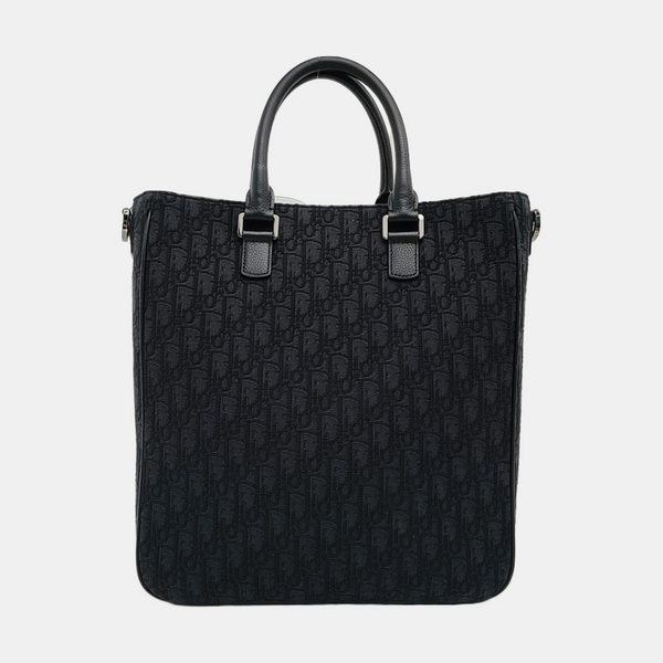 Authenticated pre-owned  Saddle Monogram Canvas Black - Tote Bag at Looply