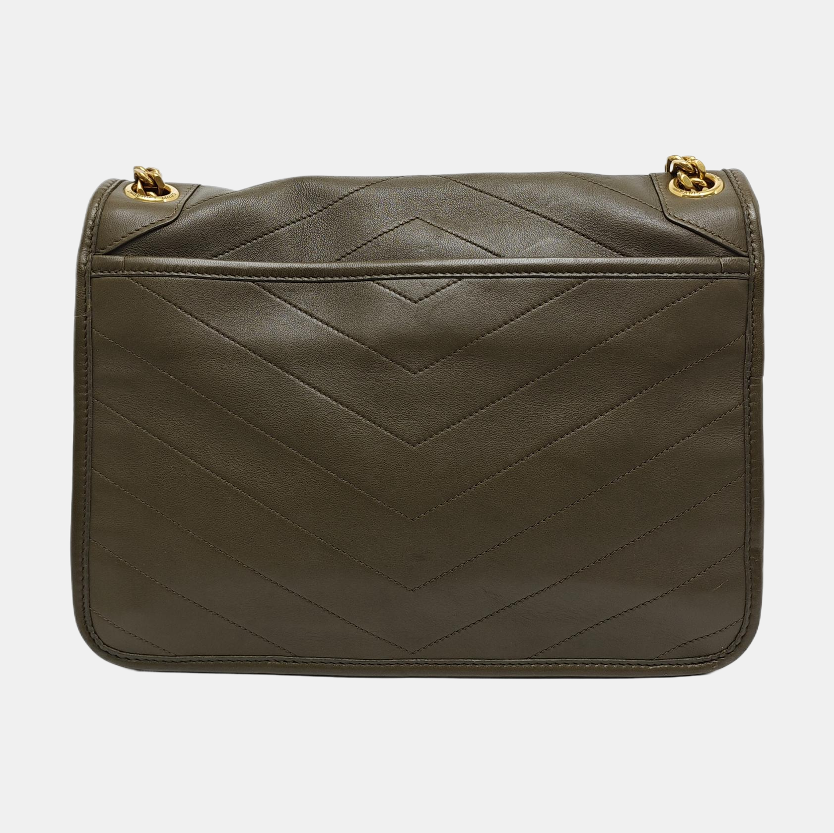 NIKI Medium Chevron Lambskin Green