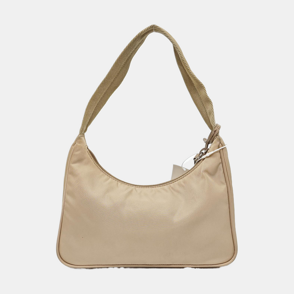 Authenticated pre-owned  Re-Edition2000 Mini Nylon Beige - Top Handle Bag at Looply