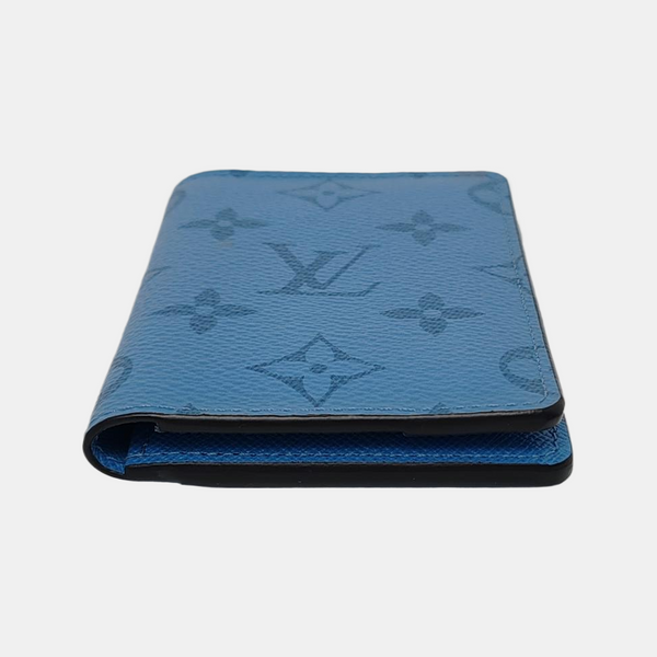 Monogram Coated Canvas Blue Card Holder