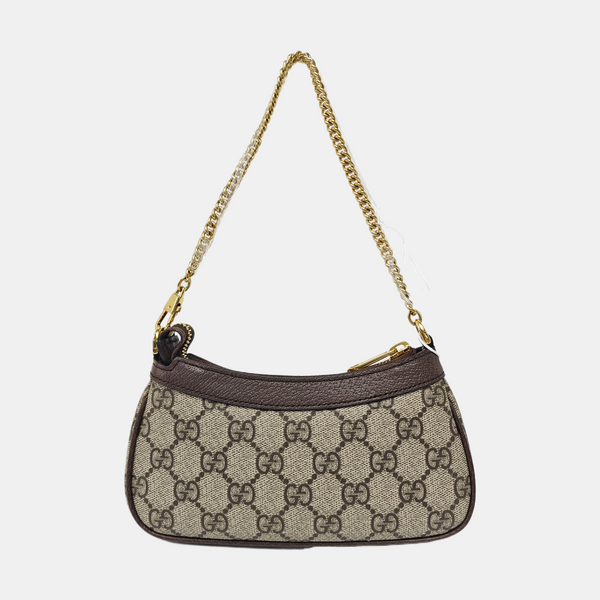 Ophidia Mini Monogram Coated Canvas Beige