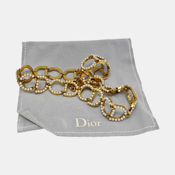 Petit CD Metal Gold Necklace