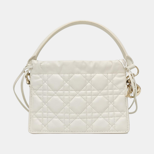 Lady Dior Milly Mini Cannage Lambskin White