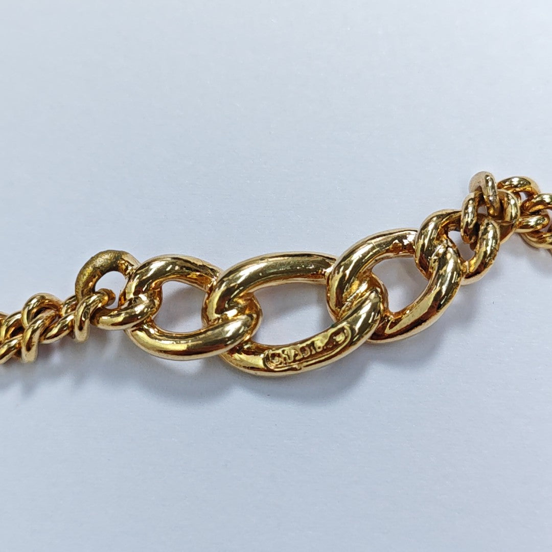 Twist Round Metal Gold Necklace