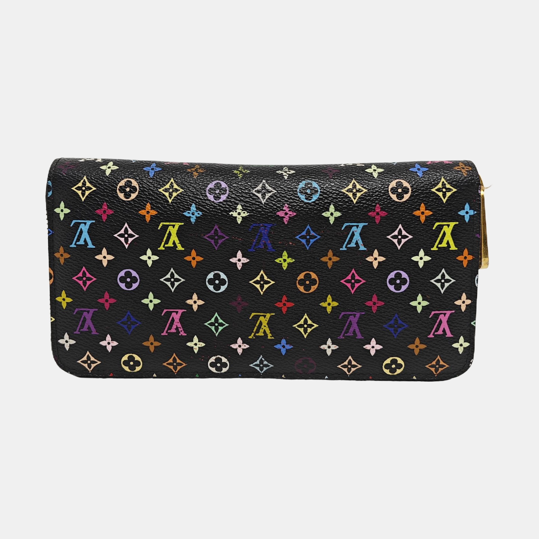 LV × TM ZIPPY Monogram Coated Canvas Black Wallet