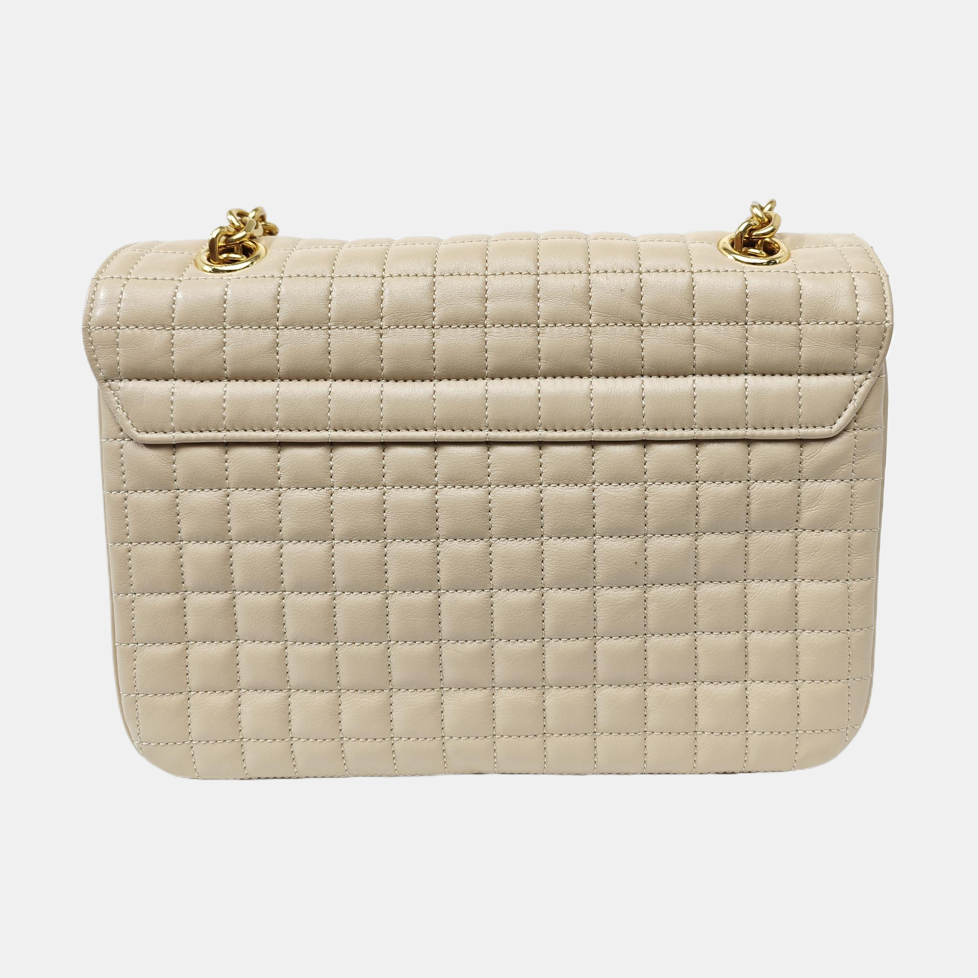 C Medium Quilted Calfskin Beige
