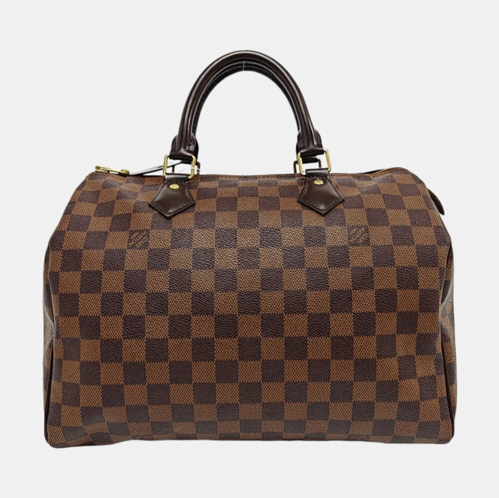 Authenticated pre-owned  SPEEDY 30 Damier Ebene Coated Canvas Brown - Top Handle Bag at Looply
