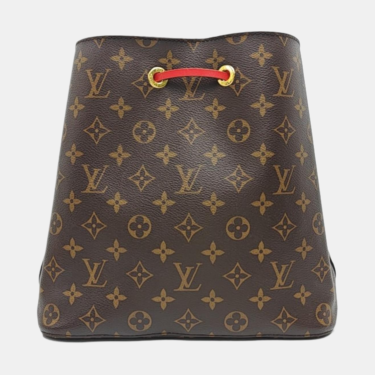 NÉONOÉ MM Monogram Coated Canvas Brown