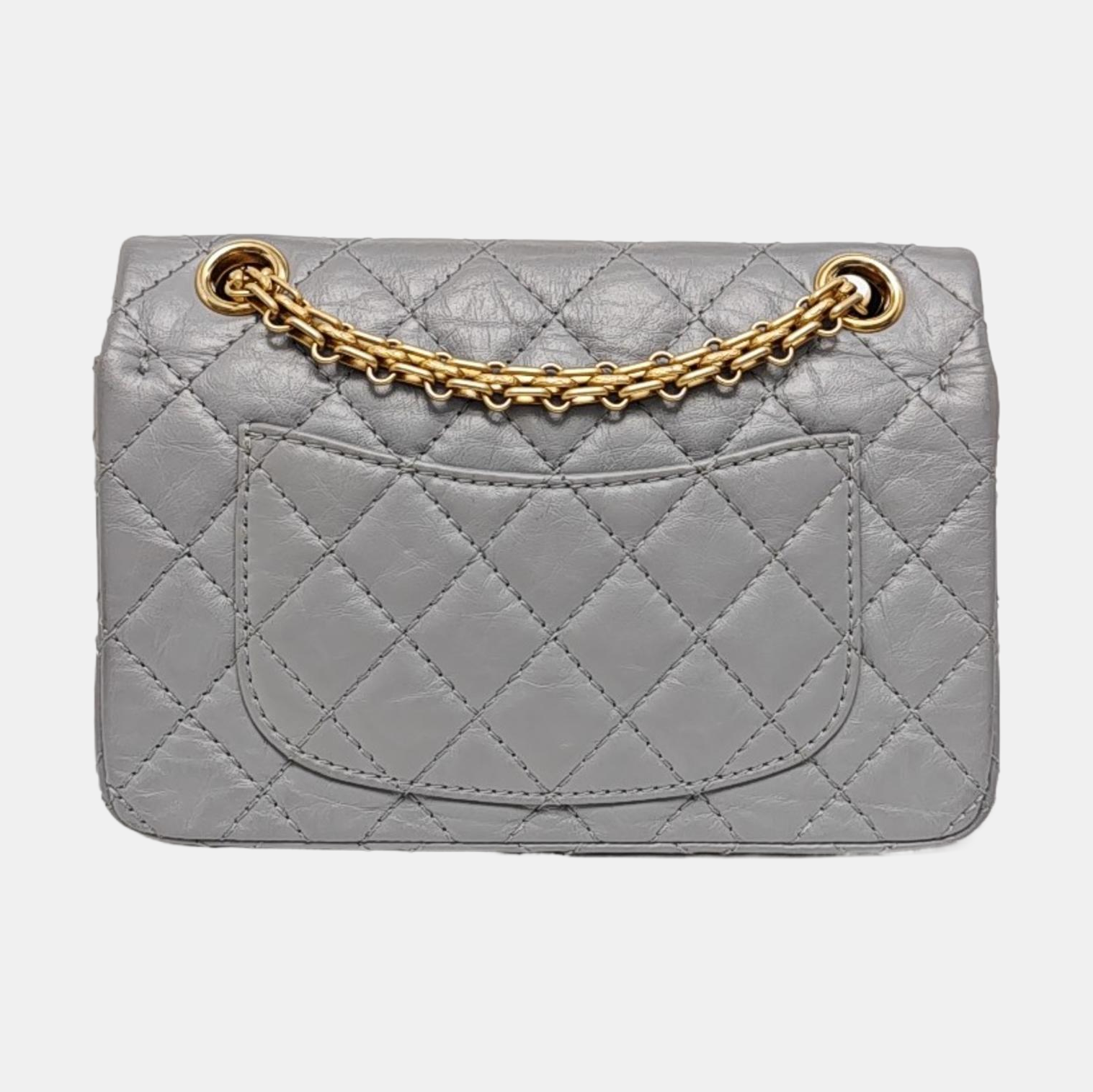 2.55 224 (mini) Quilted Calfskin Gray