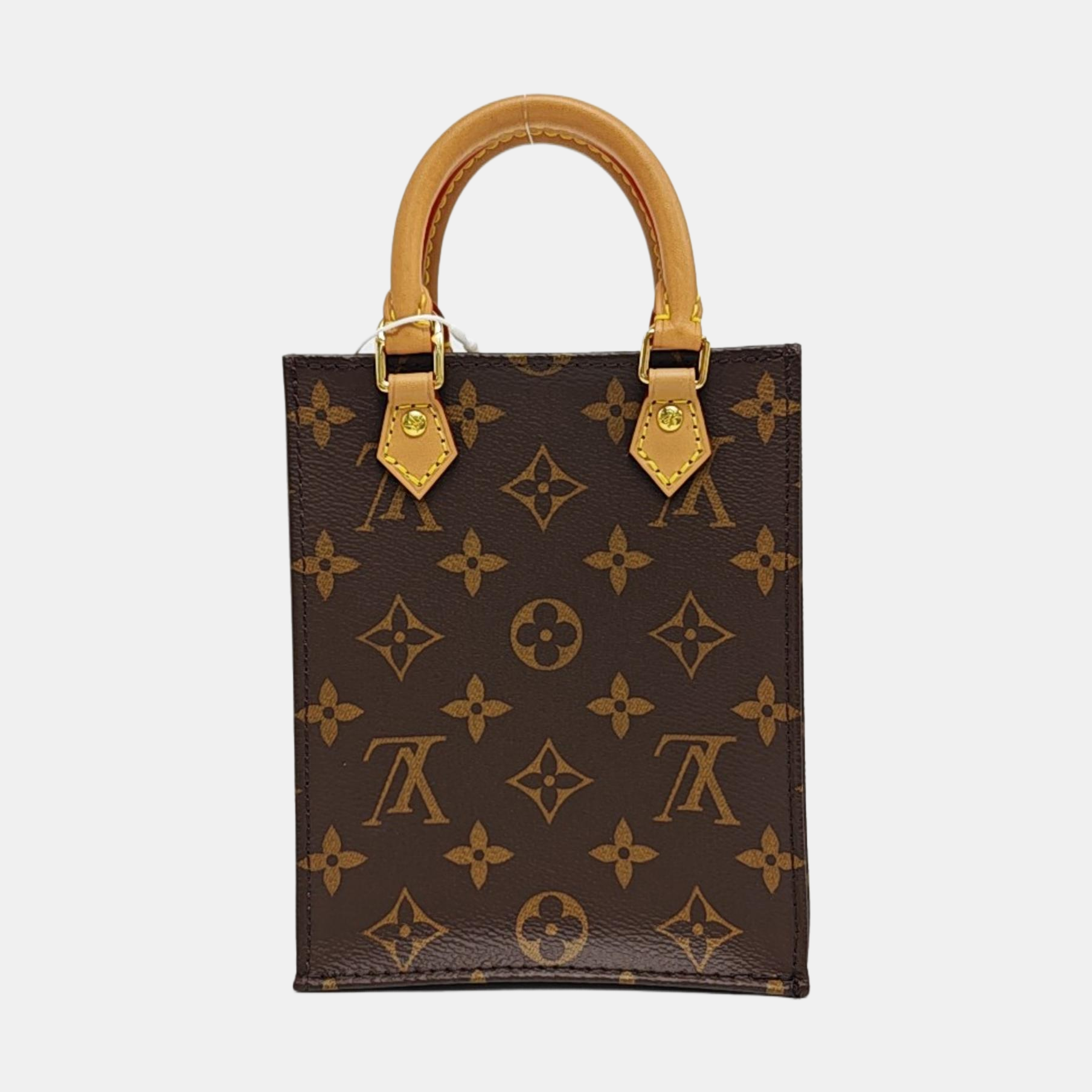 Authenticated pre-owned  SAC PLAT Mini Monogram Coated Canvas Brown - Tote Bag at Looply