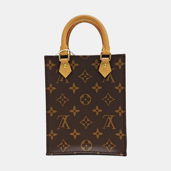 Authenticated pre-owned  SAC PLAT Mini Monogram Coated Canvas Brown - Tote Bag at Looply
