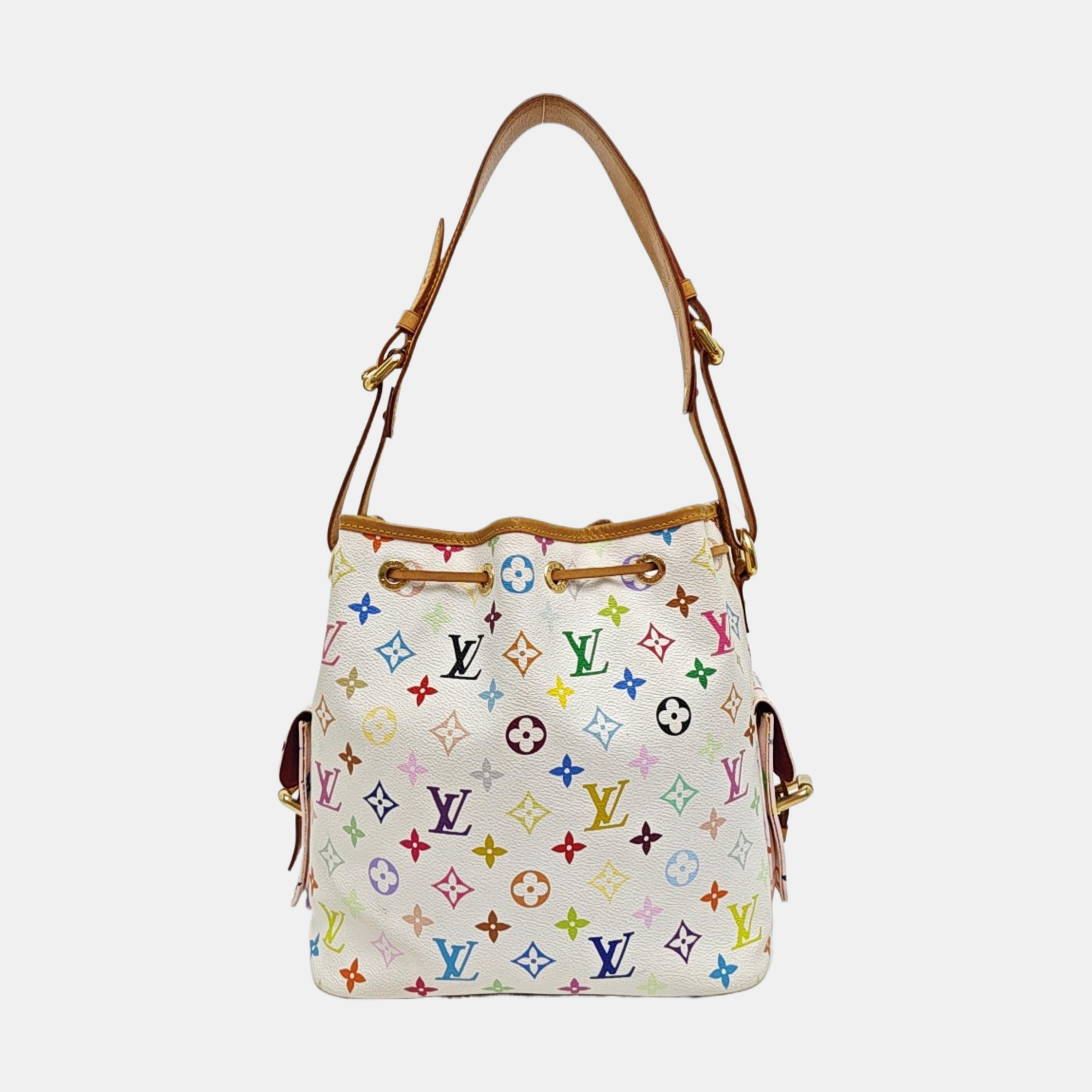 LV × TM NÉONOÉ MM Monogram Coated Canvas White