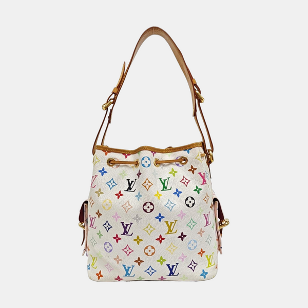 LV × TM NÉONOÉ MM Monogram Coated Canvas White