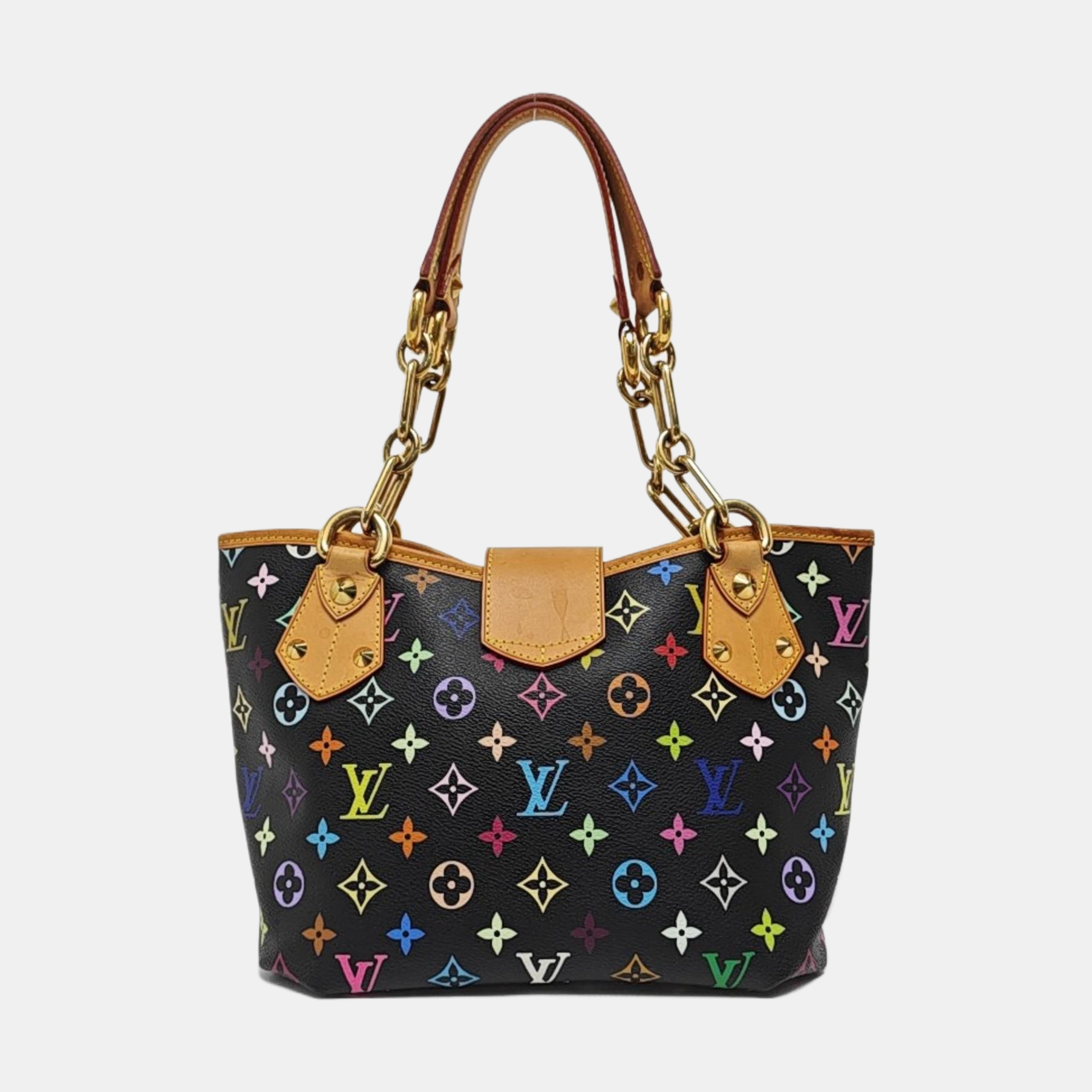ANNIE MM Monogram Coated Canvas Black