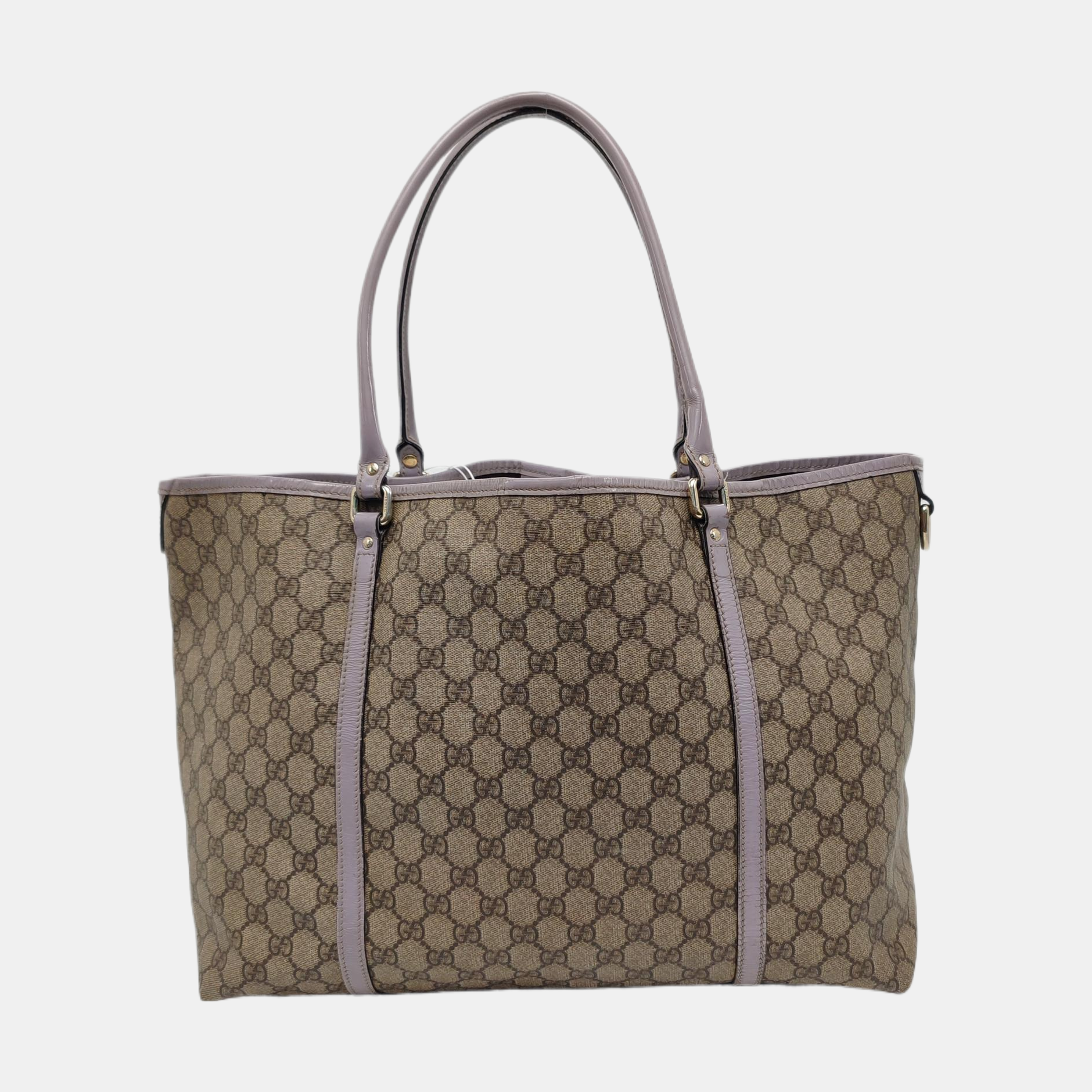 Monogram Coated Canvas Tote Bag Beige