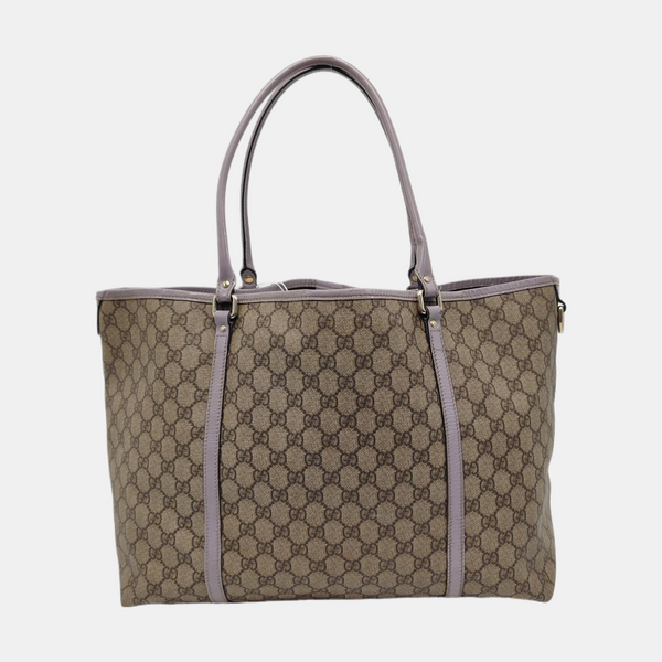 Monogram Coated Canvas Tote Bag Beige