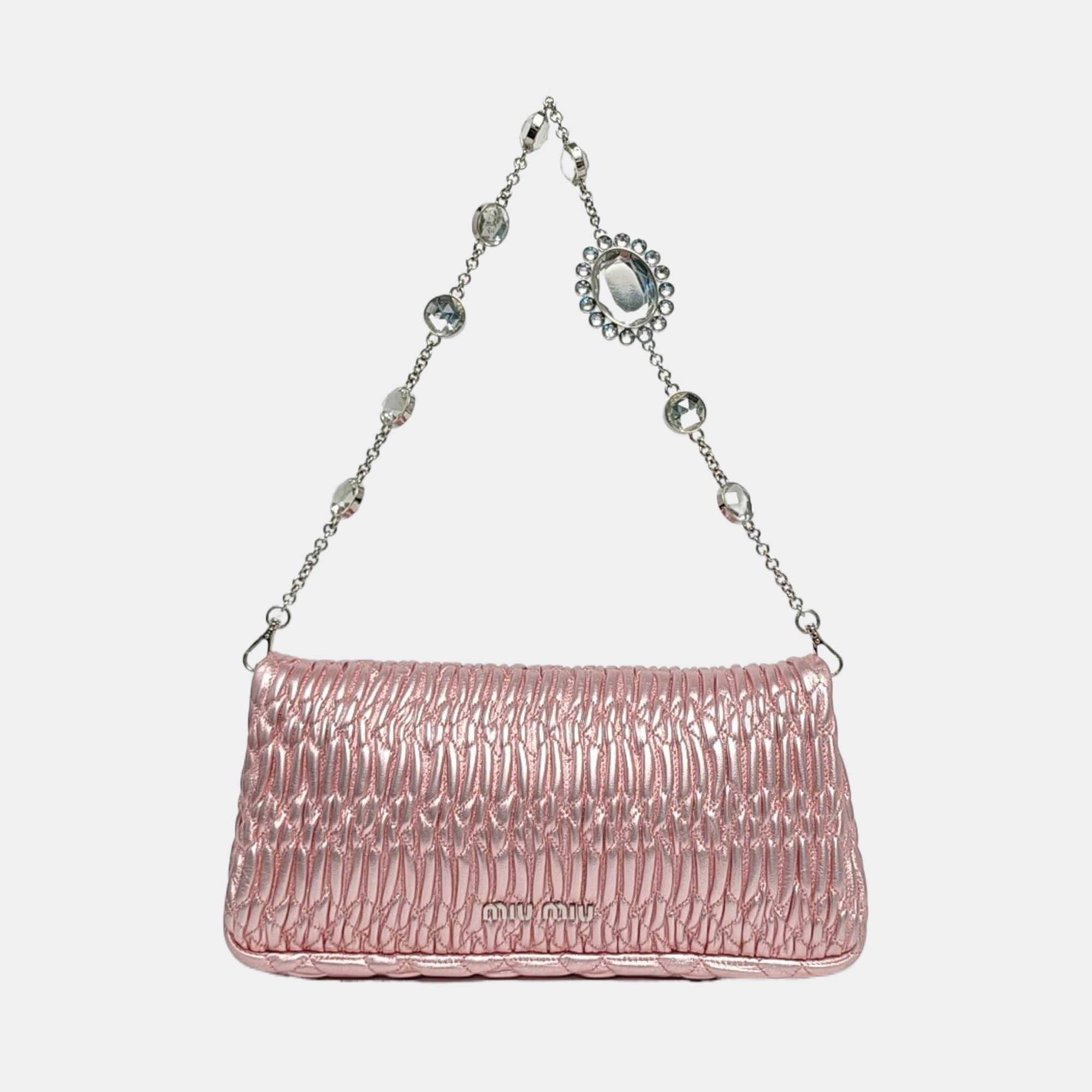 Crystal Quilted Lambskin Pink