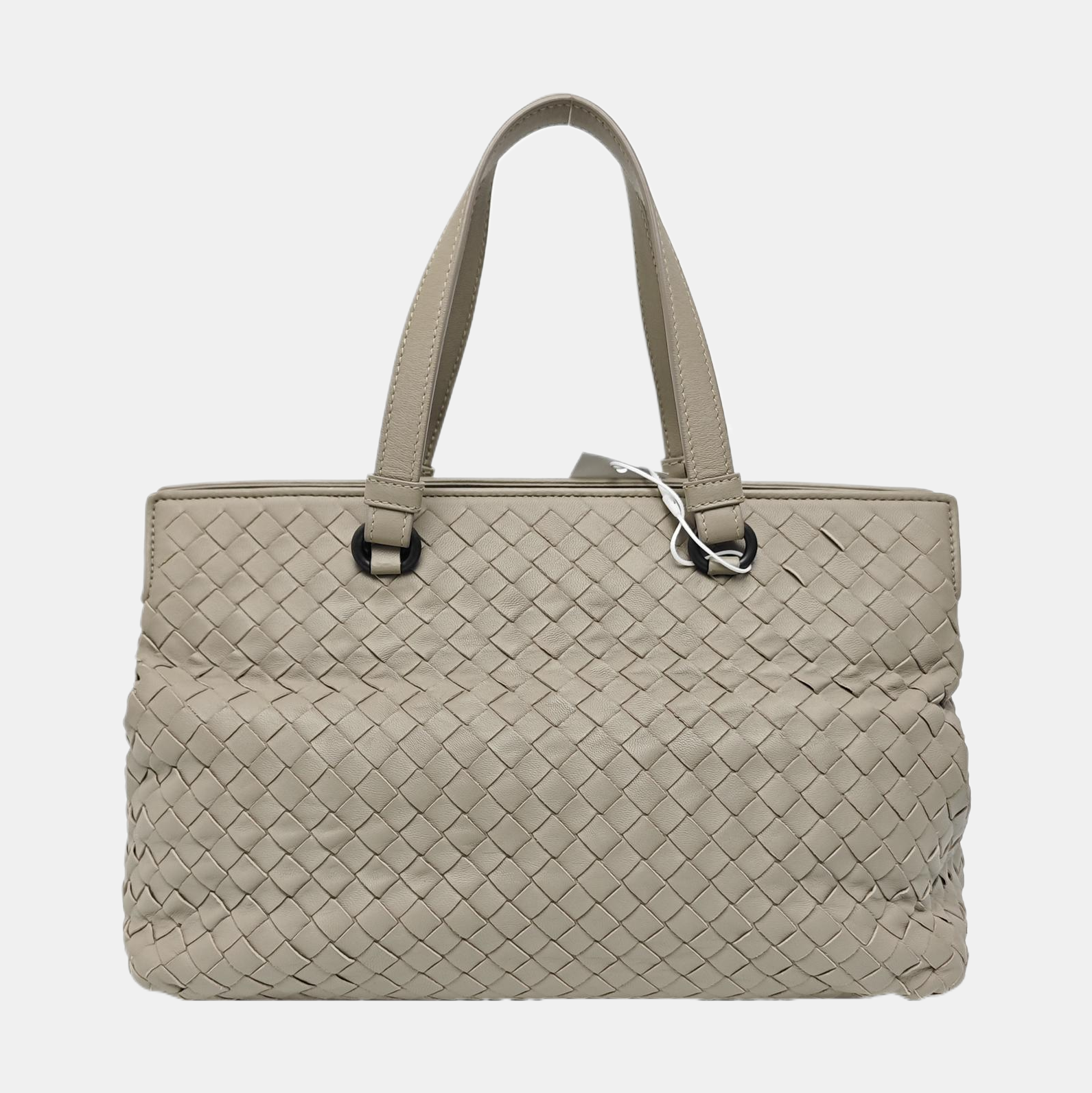 Lambskin Top Handle Bag Gray