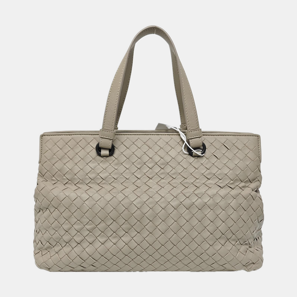 Lambskin Top Handle Bag Gray