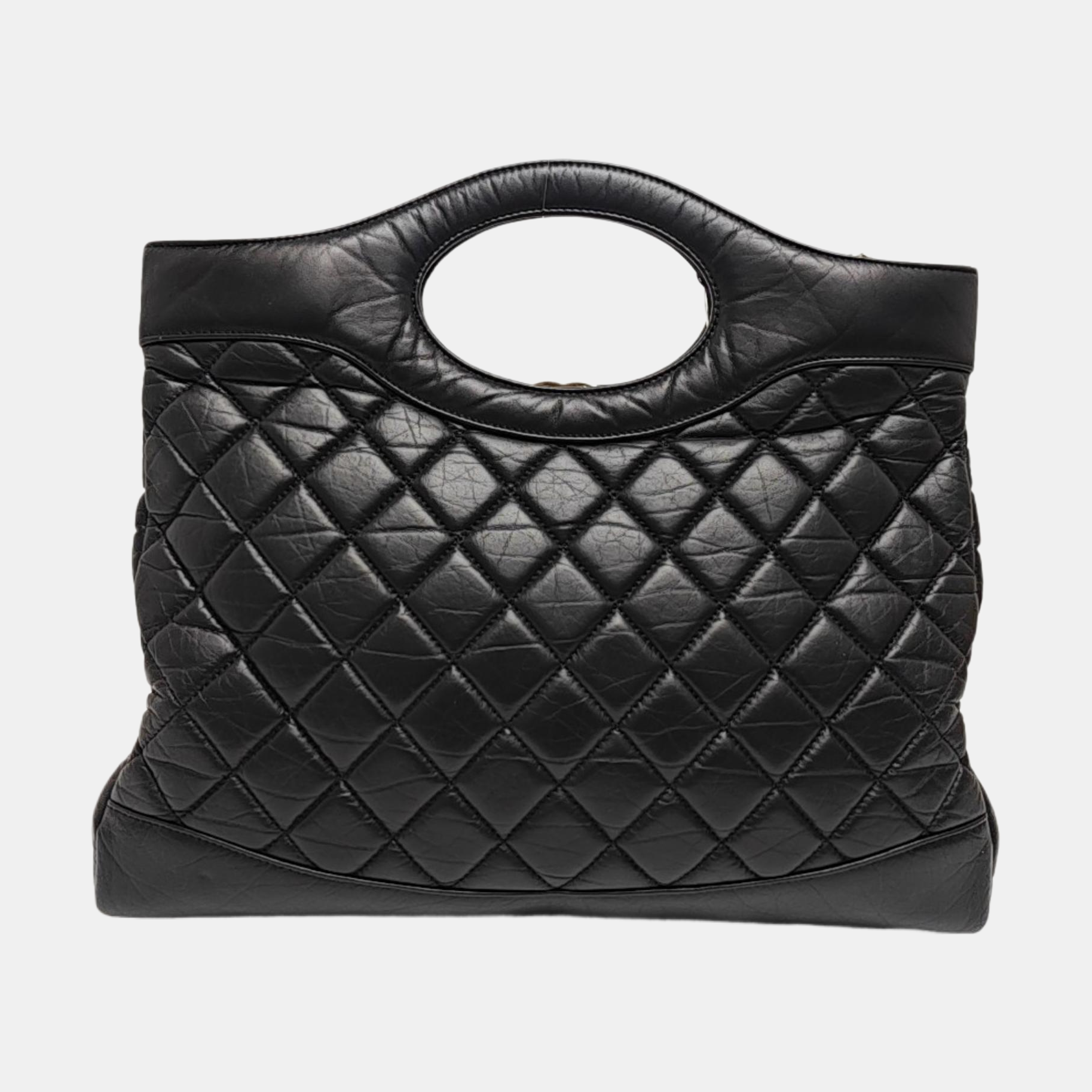 CHANEL 31 Large Quilted Calfskin Black