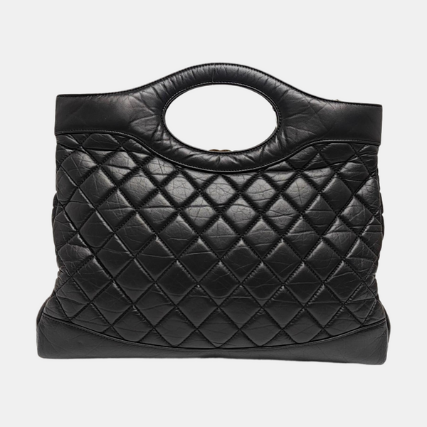 CHANEL 31 Large Quilted Calfskin Black