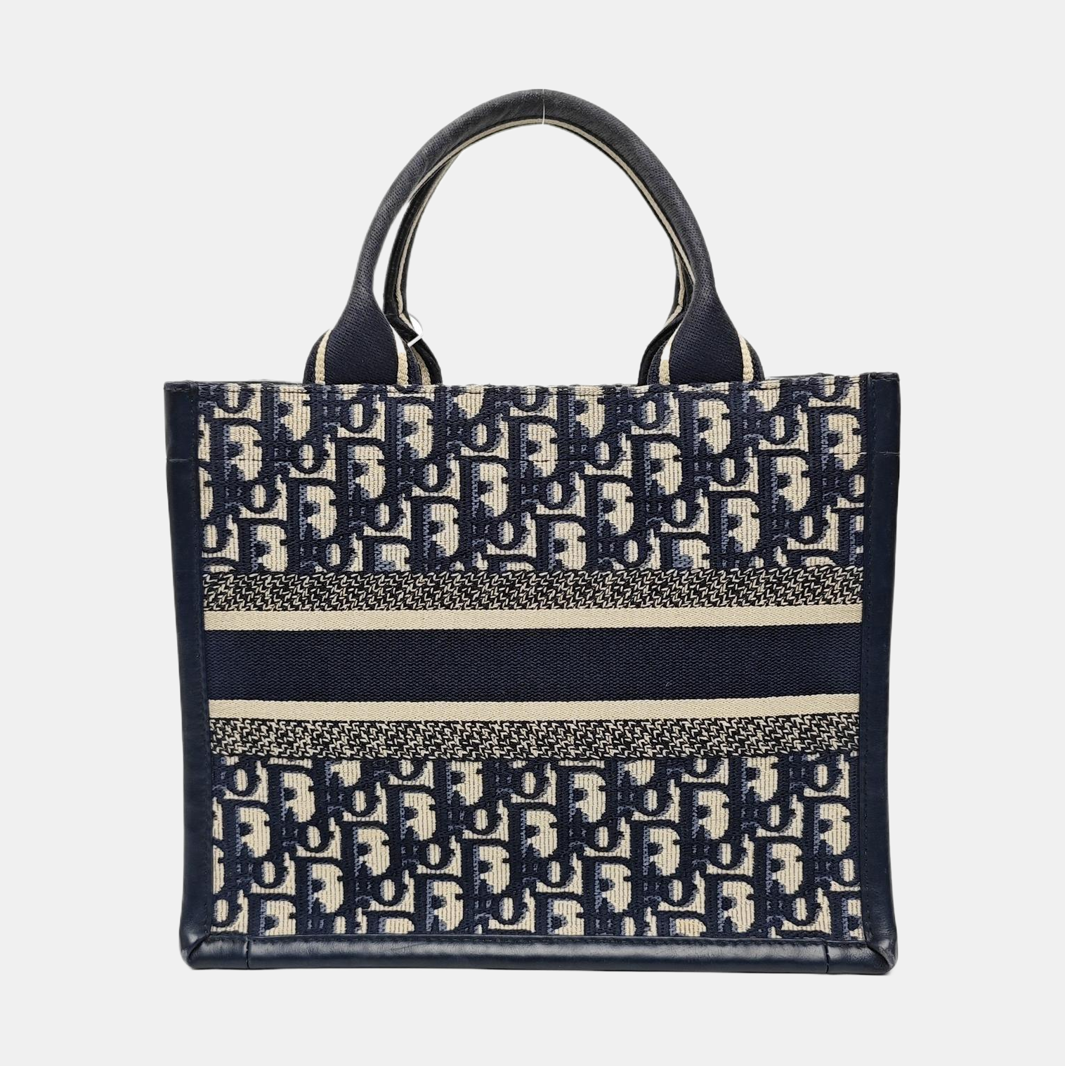 Book Tote Small Oblique Canvas Blue