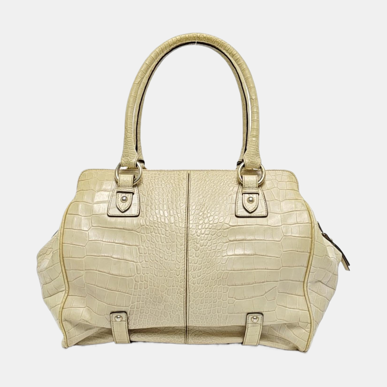 Calfskin Top Handle Bag Yellow
