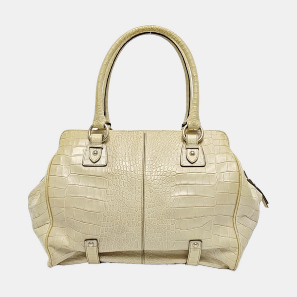 Calfskin Top Handle Bag Yellow