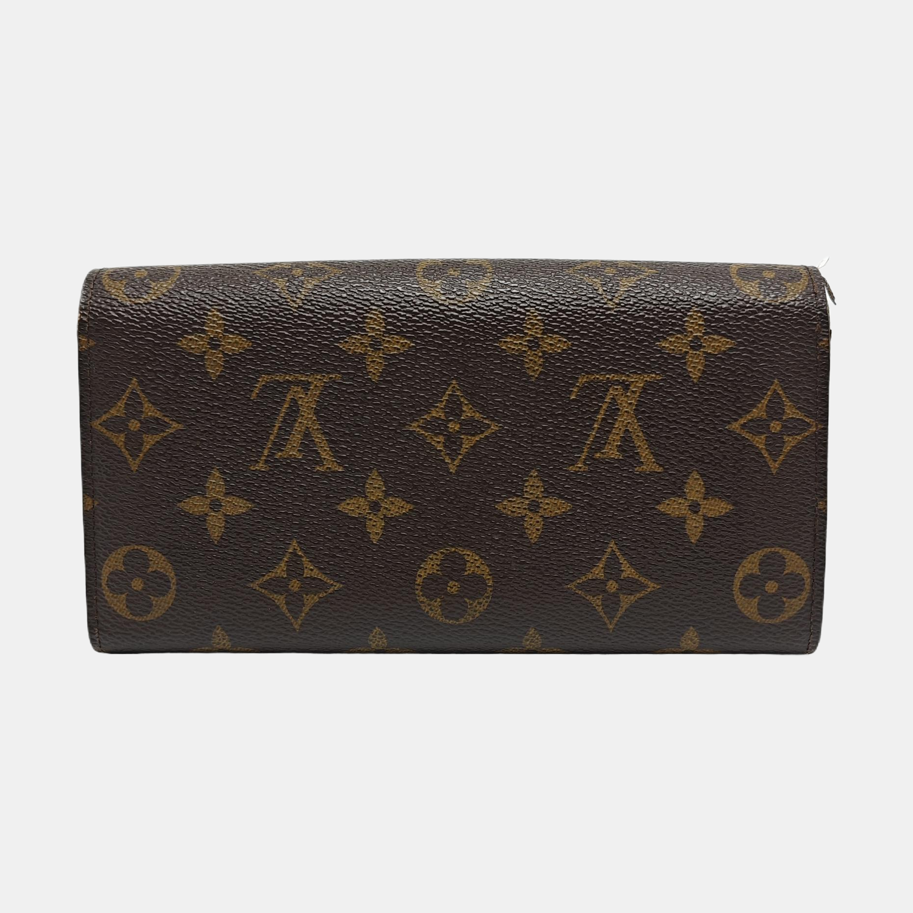 PORTE MONNAIE Monogram Coated Canvas Brown Wallet