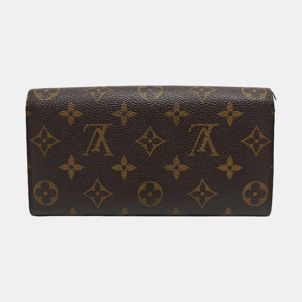 PORTE MONNAIE Monogram Coated Canvas Brown Wallet