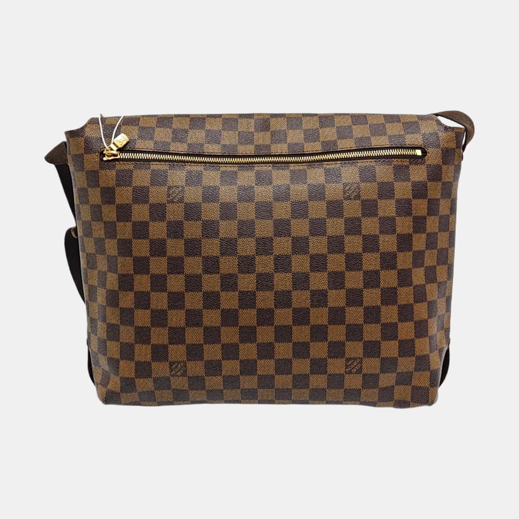 BROOKLYN MM Damier Ebene Coated Canvas Brown
