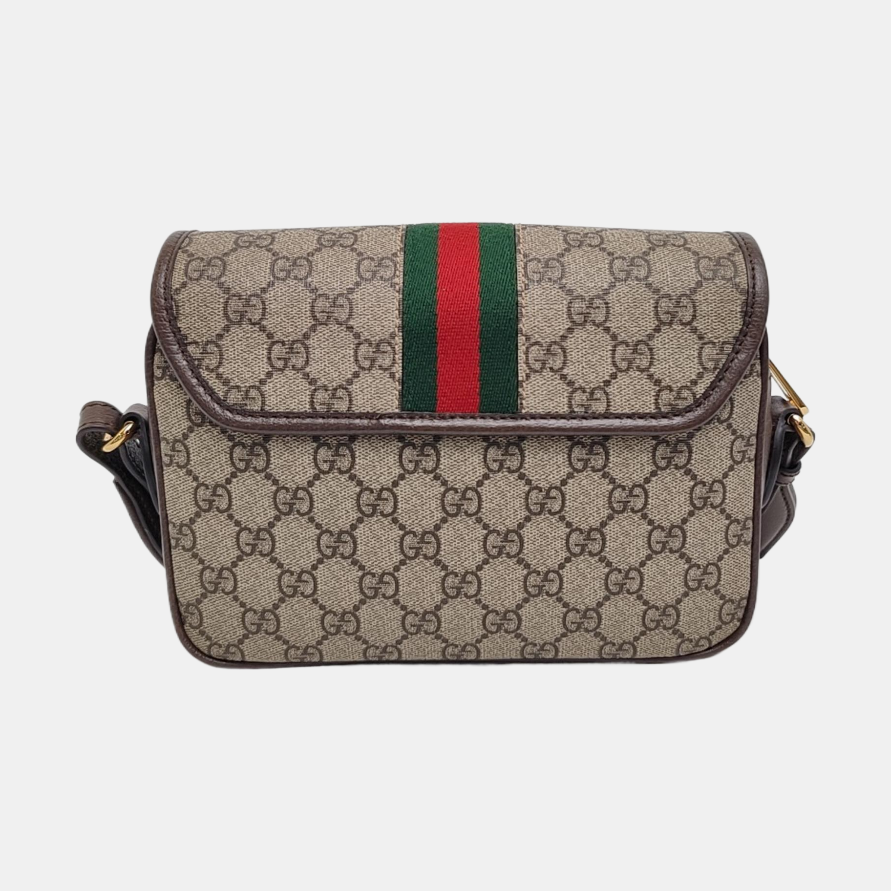 Ophidia Small Monogram Coated Canvas Beige