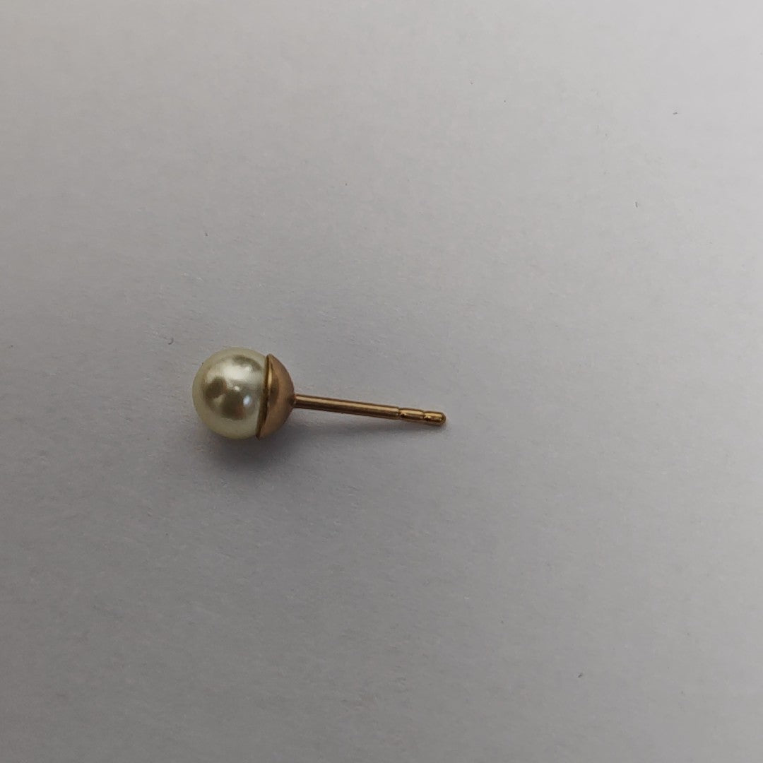 Metal White Stud Earrings