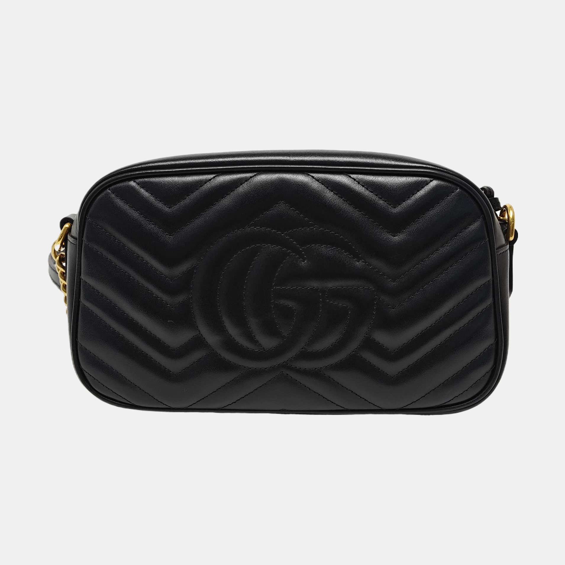GG Marmont Small Quilted Calfskin Black