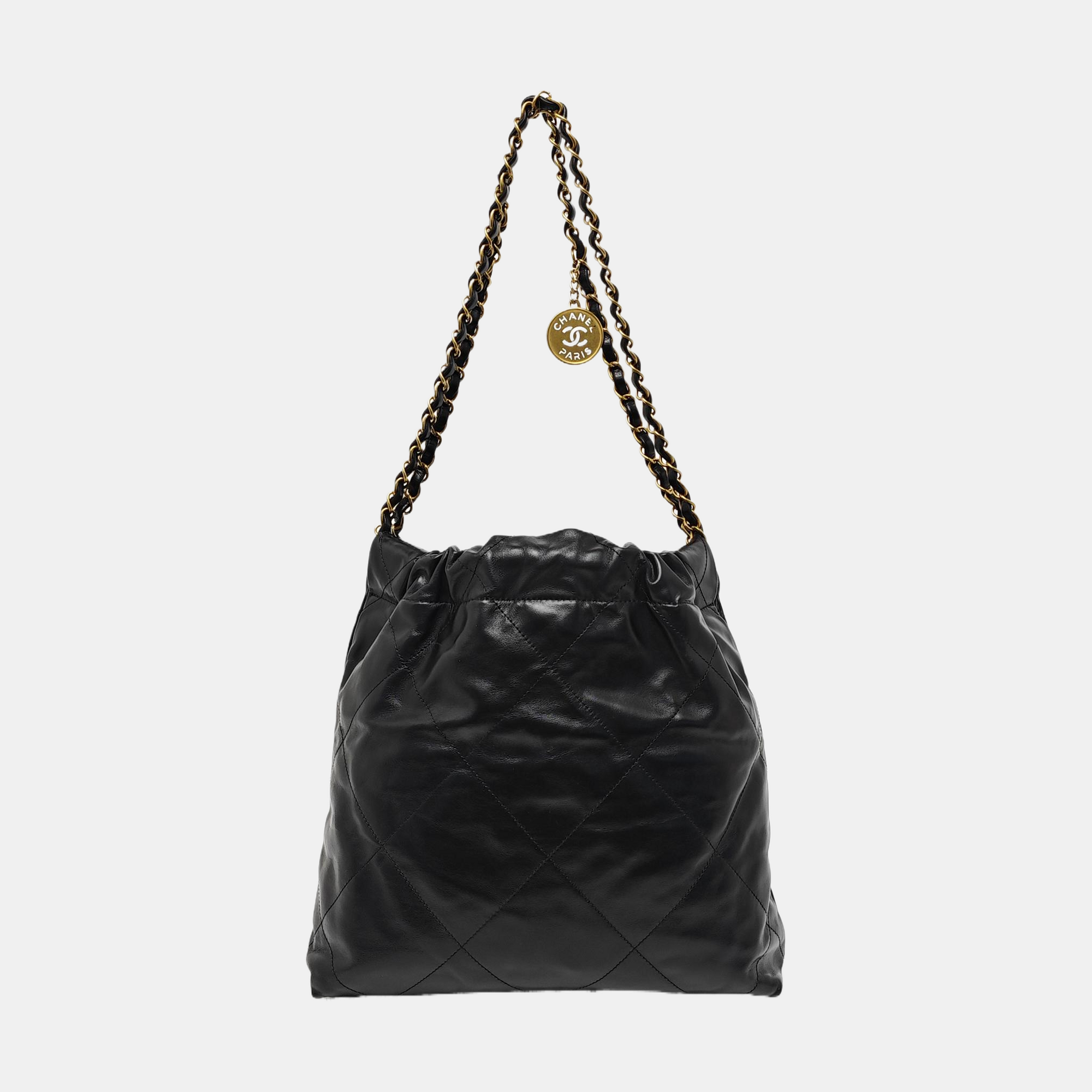 CHANEL 22 Small Quilted Calfskin Black