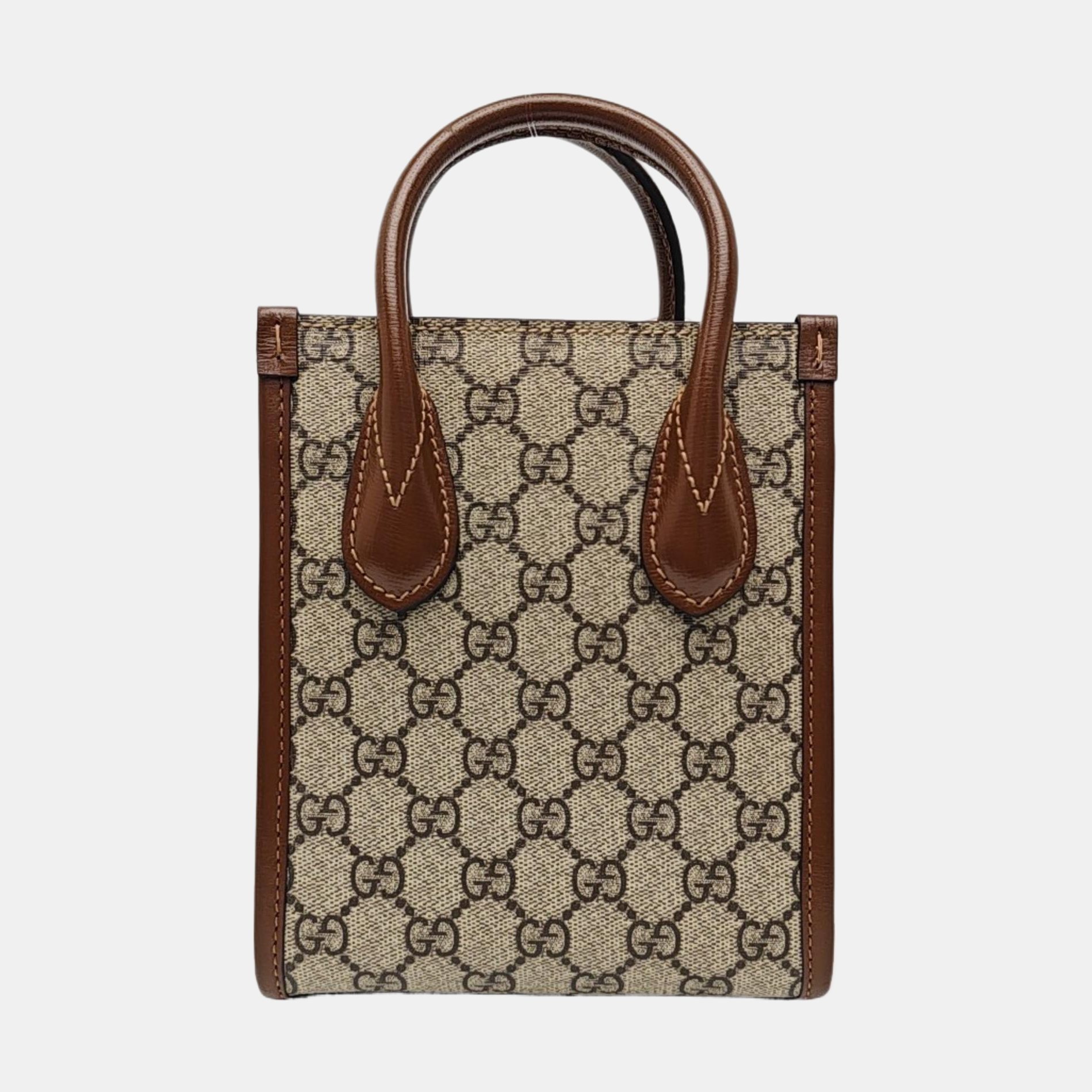 Retro Mini Monogram Coated Canvas Beige