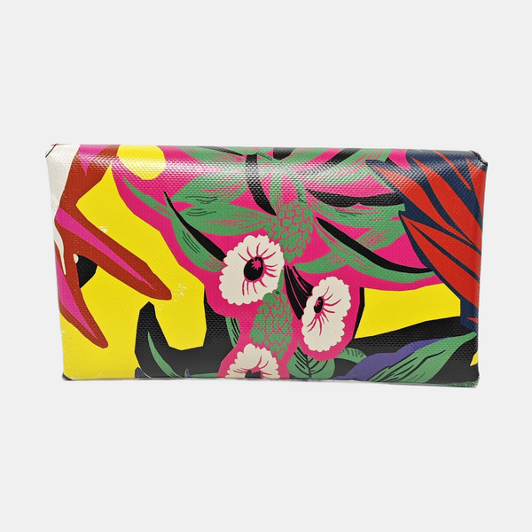 Coated Canvas Clutch Multicolor