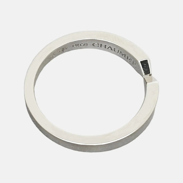 Triomphe De Chaumet Platinum Silver Ring EU 55