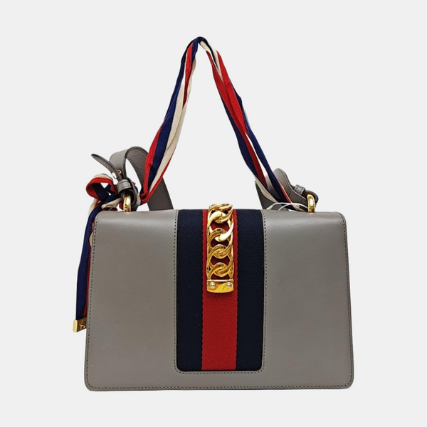 Sylvie Small Calfskin Gray